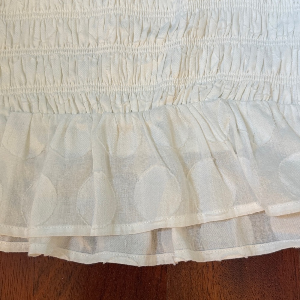 Greylin White Ruffled Tank Top - Picture 4 of 4
